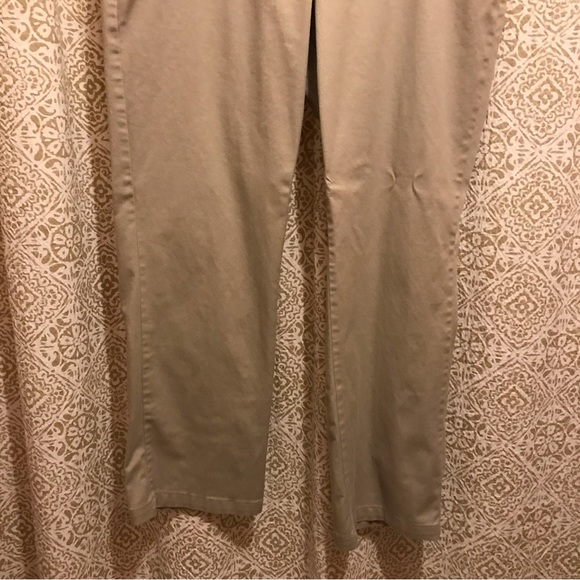 Riders by Lee Tan Khaki Zip Button Front, Back Button Slit Pockets Casual Pants - Picture 4 of 9